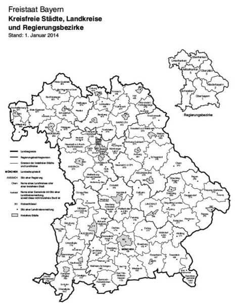 Verwaltungsbezirksgliederung Bayern